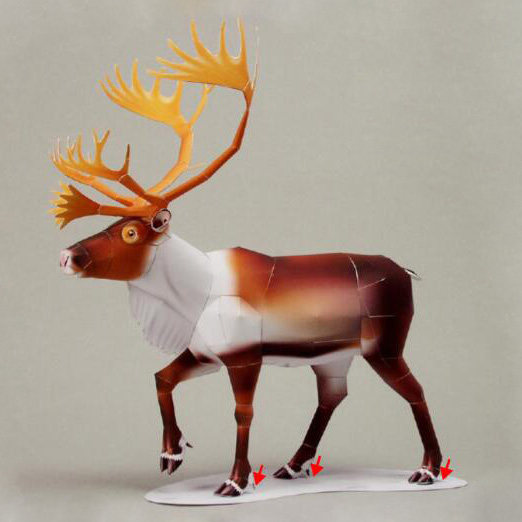仿真动物驯鹿折纸剪纸3d立体纸模型diy手工制作儿童折纸益智玩具
