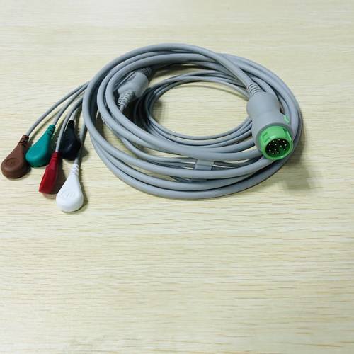 兼容迈瑞T5 T8 D6 3   UMEC12 IMEC10监护仪配件 一体12针5导联线