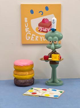 章鱼哥托盘一米网红章鱼哥托盘落地超大摆件手办打工人沙发旁客厅