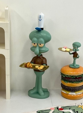 章鱼哥超大托盘电视柜沙发旁边落地装饰搬家乔迁新居开业礼物摆件