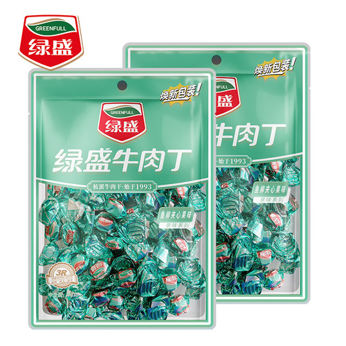 绿盛牛肉粒鱼柳夹心牛肉丁办公室休闲食品小吃独立包装解馋小零食