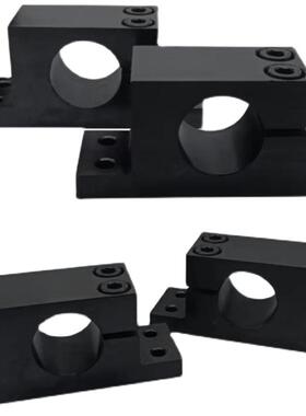 钢制导向轴支座SHWTBN8 10 12 20 3040立式T型加厚单侧开口固定座