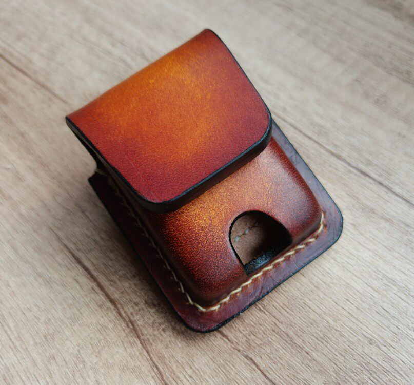 手工加厚植鞣牛皮打火机皮套适用zippo朗声保护套真皮男结实耐用