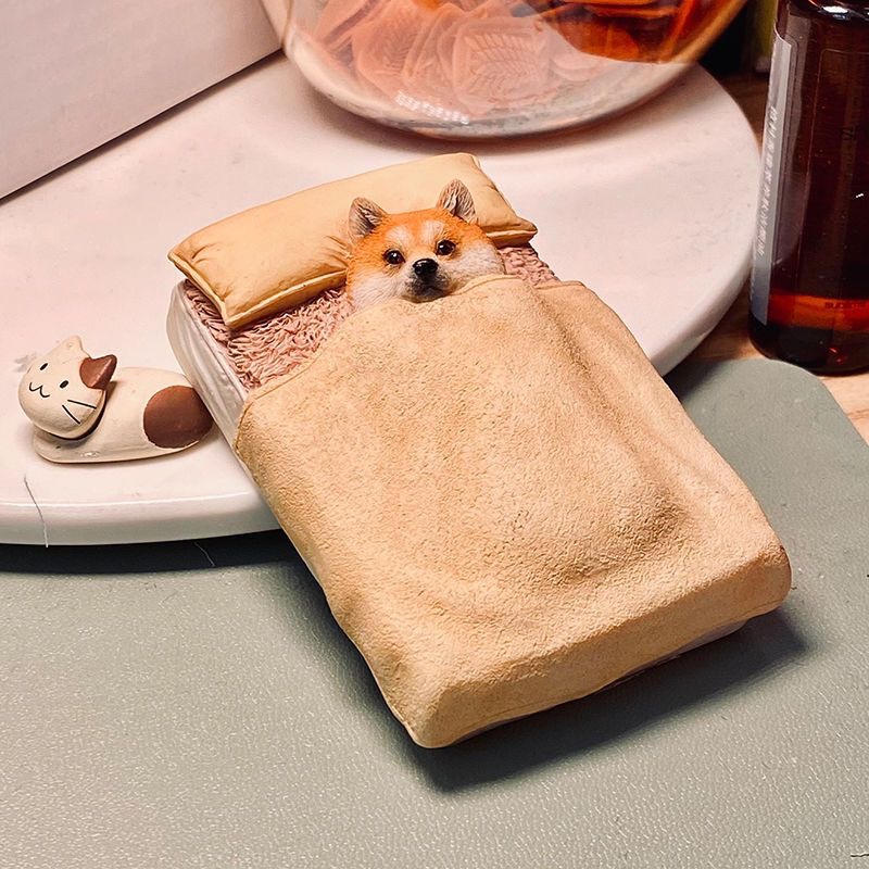 cheems柴犬狗手办生日礼物小玩意桌面汽车小摆件狗狗模型