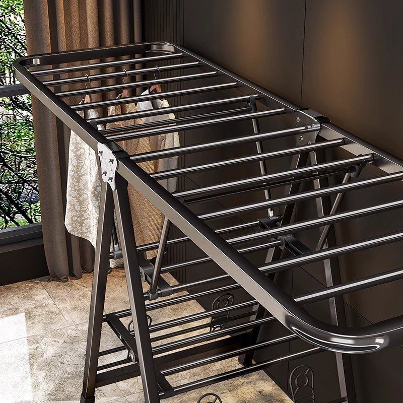 折叠晾衣架落地家用阳台晒衣架室内挂衣架子多功能户外晒被子神器