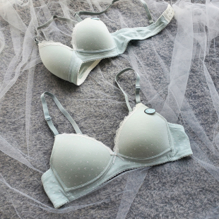 B1357｜2件外贸韩国薄杯无钢圈文胸小胸胸罩了肩带可拆75A