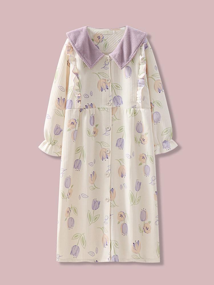 가을 겨울 에어 코튼 수유 잠옷 수유 스커트 분만실 산부인과 검진 스커트 대형 잠옷 감금 스커트 야외 착용 가능