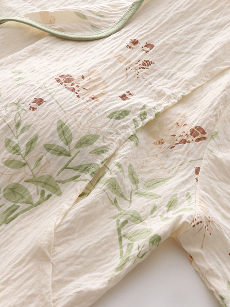 출산을 위해 분만실에 들어가는 임산부를 위한 여름 얇은 반팔 임신과 가슴 패드가 달린 임산부 스커트 가디건 잠옷 산모 감금복