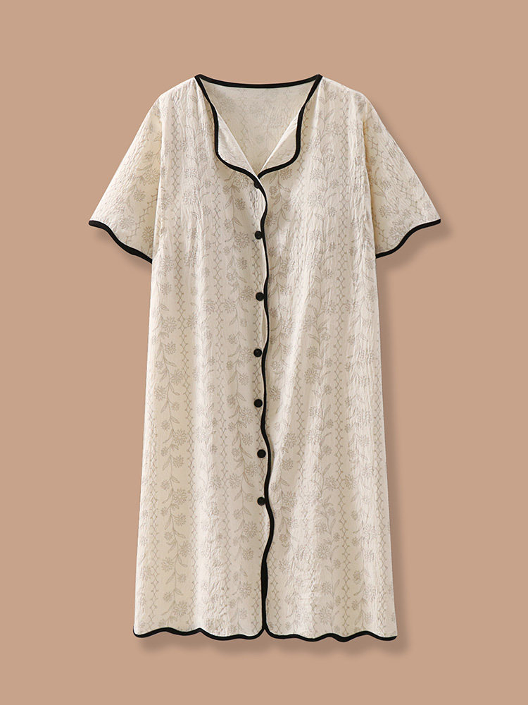 가슴패드가 달린 반팔 산모 검진복 산모 잠옷 출산복 병원 분만복 수유 잠옷 수유복