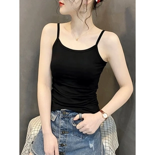 内搭面膜上衣 莫代尔小吊带背心女士夏季 薄款 修身 外穿美背打底无袖