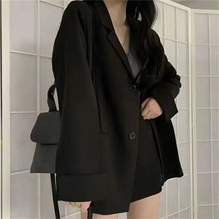 上衣春秋款 黑色小西装 小个子休闲西服套装 外套女2022早秋新款 韩版