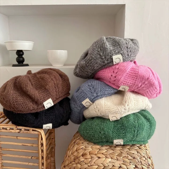 儿童帽子秋冬新款男女童贝雷帽