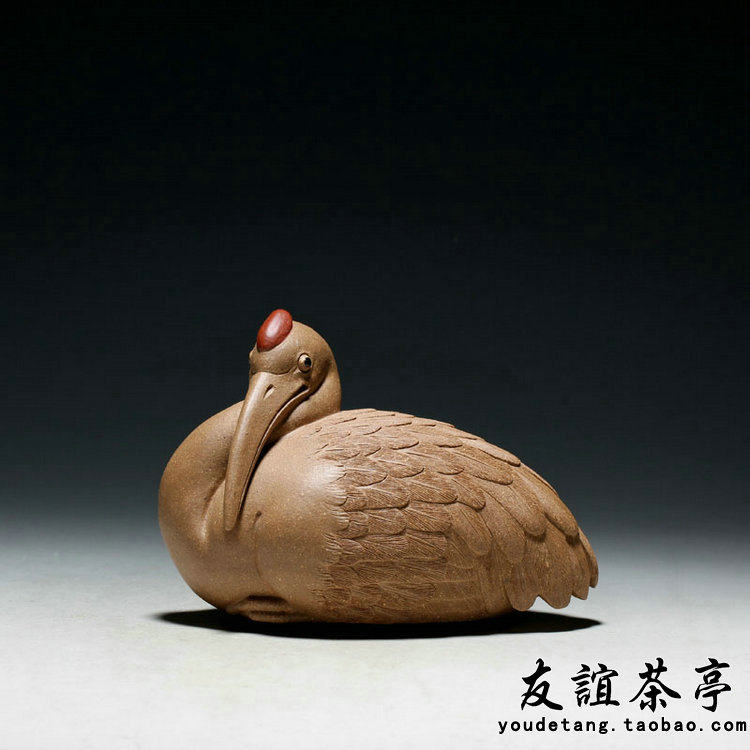 友谊茶亭宜兴紫砂茶宠茶玩雕塑摆件名家陈洪军青段泥鸿运当头