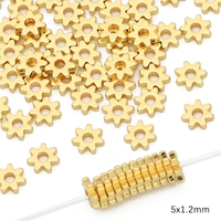 14K 10 полых плоских подсолнухов 5x1,2 мм