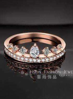 外贸小皇冠造型戒指指环合金时髦