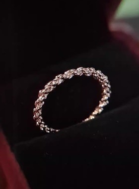 韩剧想你尹恩惠李秀妍同款关节戒指复古精致麻花扭曲纹尾戒女叠戴