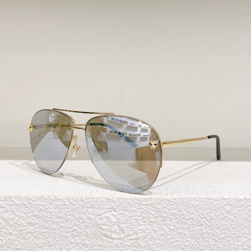 欧美同太阳眼镜金属椭圆半框CT0065S墨镜男女银色配近视