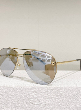 欧美同太阳眼镜金属椭圆半框CT0065S墨镜男女银色配近视