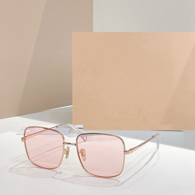 男女款金属方形遮阳太阳镜显脸小