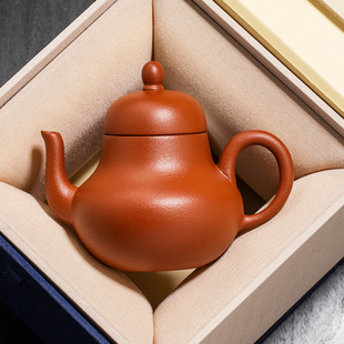 朱泥紫砂壶思亭壶茶壶家用单壶一人用手工泡茶壶中式功夫茶具