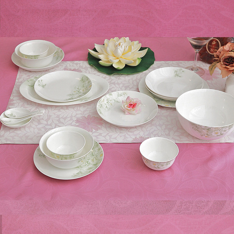 唐山骨瓷14头餐具送礼佳品 厂家陶瓷用品批发 logo