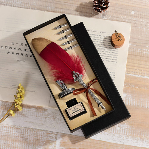 礼盒装 内含6种粗细笔尖+墨水+笔架