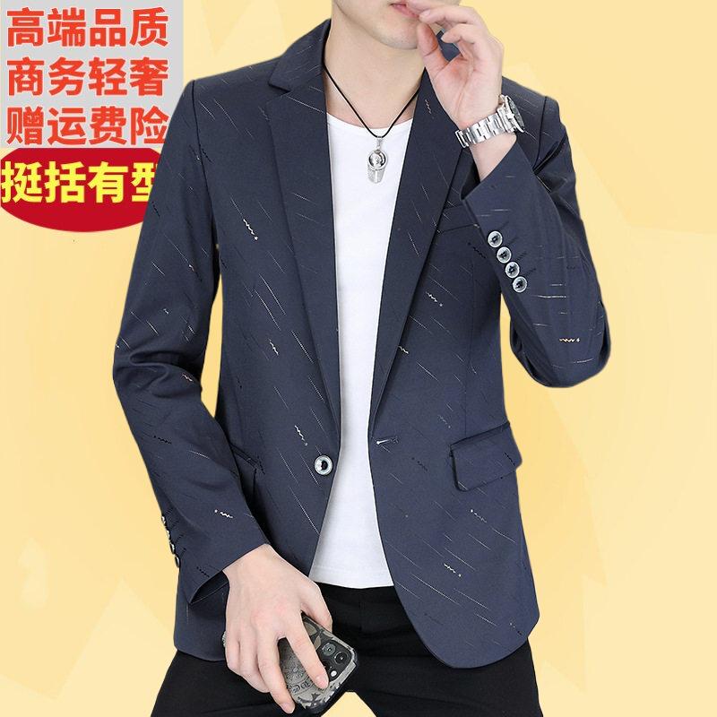 秋季新款金丝西服休闲修身便服春