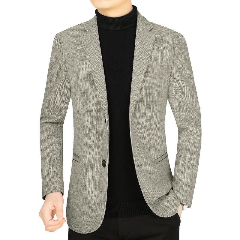 2024春秋季新款中年男士西服商务休闲爸爸装单件中老年人西装