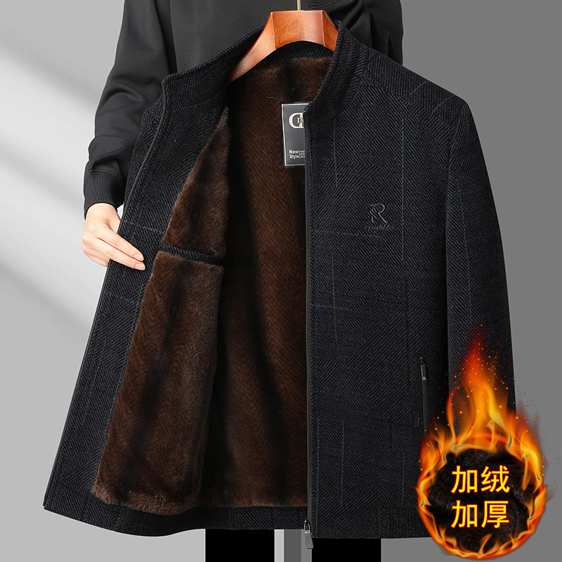 男士外套秋中老年男装爸爸装棉袄男款外套冬款棉衣男装老年人棉服