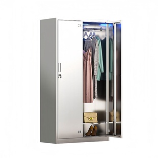 304不锈钢更衣柜带锁储物柜宿舍员工多门寄存柜无尘车间存放柜子