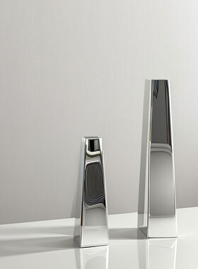 感不锈钢轻奢花瓶售楼处样板间酒店客厅餐桌玄关插花器摆件装