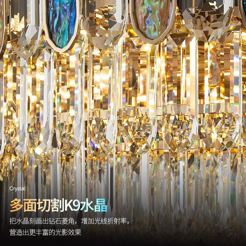 轻奢水晶吊灯客厅主灯现代简约大气豪华别墅餐厅卧室广东中山灯具