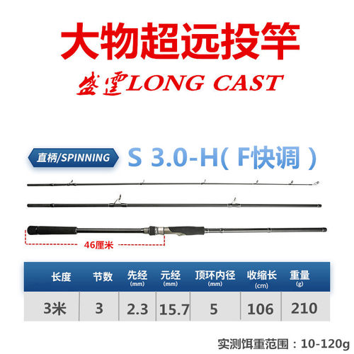 威海大物超远投3.6米3米路亚竿H