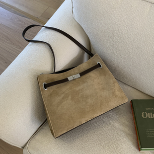 韩系高级感磨砂托特包2025新款女大容量通勤凯莉铂金包单肩斜挎包