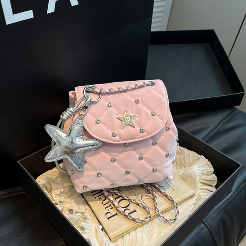 2026新款菱格链条小众双肩包