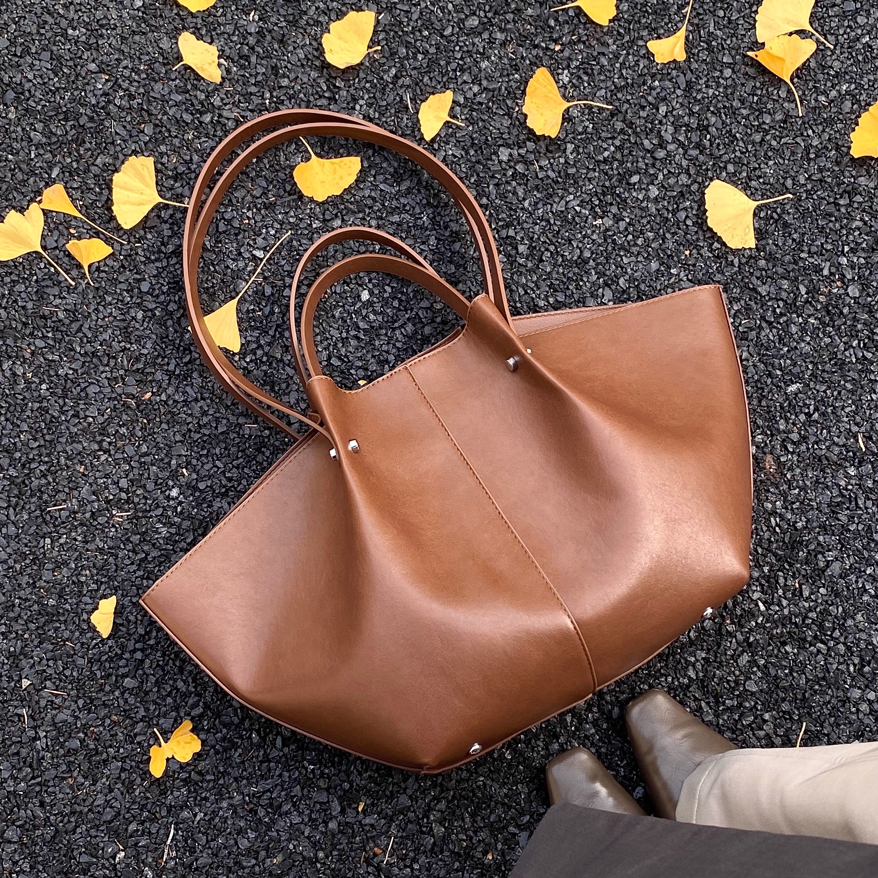 美拉德棕2025新款托特包女大容量翅膀包高级感小众设计单肩通勤包,箱包皮具/热销女包/男包,托特包,淘宝优惠券,粉丝福利购,淘宝优惠卷