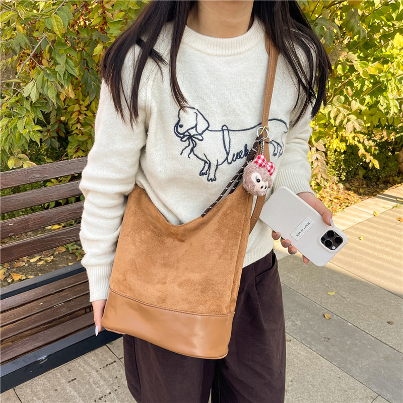 磨砂绒面托特包2025秋季新款女包