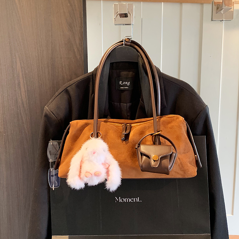 美拉德棕色复古保龄球包