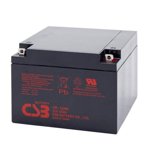 CSB蓄电池GPL12260 12V26AH消防照明 UPS电源配套 机房EPS配套