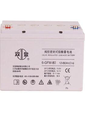 双登蓄电池6-GFM-80 12V80AH/20HR消防照明 UPS电源配套EPS配电室