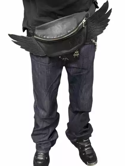 (Rare) Opium Yvl Style Wings Bag Jeremy Flying Wing Leather Waist Bag Crossbody Bag