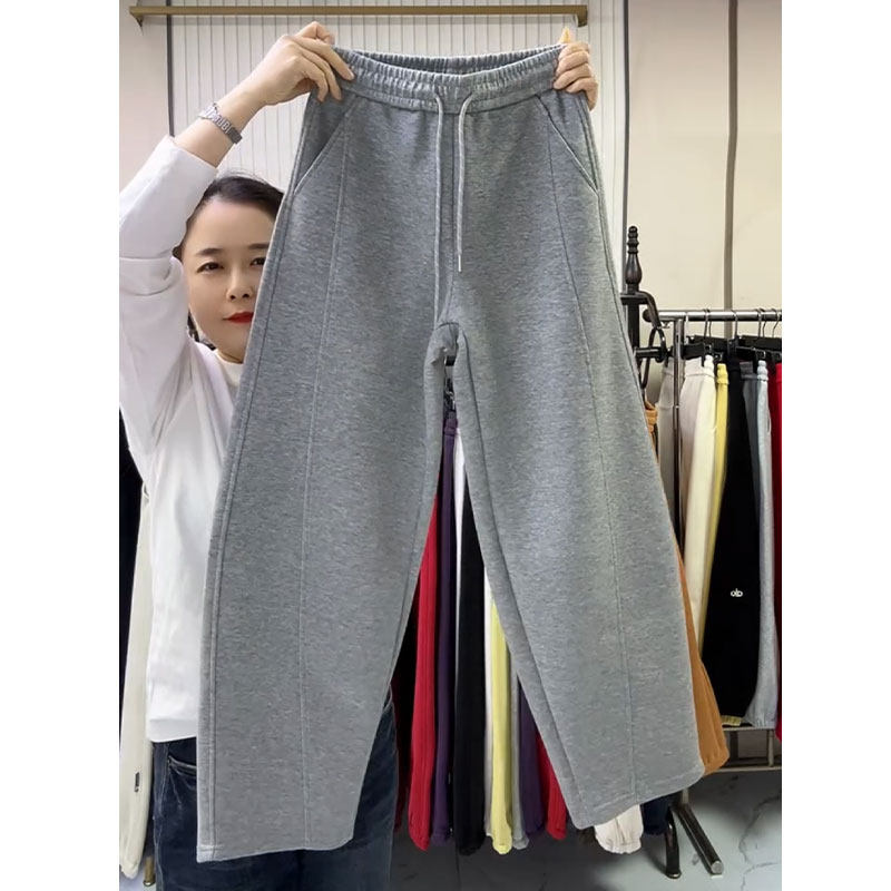 时尚弯刀休闲裤女2026春季新款宽松显瘦拖地裤百搭哈伦裤高腰长裤,女装/女士精品,休闲裤,淘宝优惠券,粉丝福利购,淘宝优惠卷