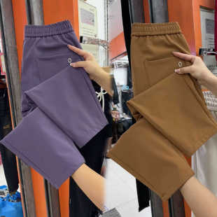 新款 百搭哈伦裤 宽松显瘦运动裤 韩版 萝卜裤 女2025秋季 时尚 潮 休闲裤