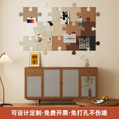 拼图毛毡墙贴照片墙背景板墙面装 饰留言板相片展示主题墙软木墙板