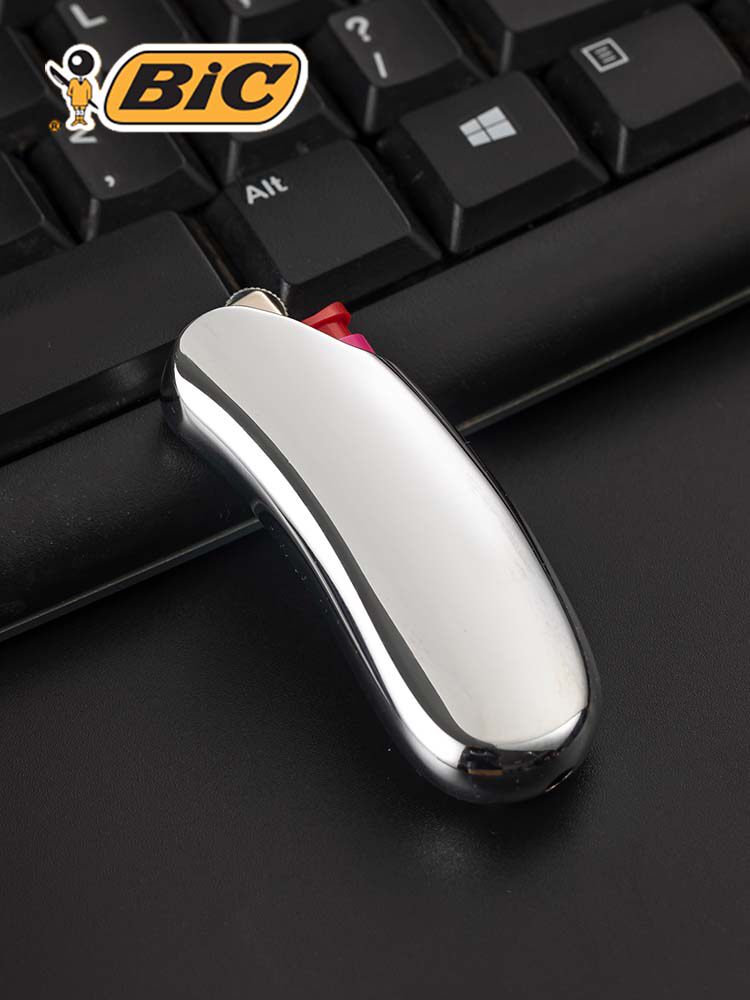 法国比克BIC迷你J5加厚金属替换防爆一次性砂轮安全高质感打火机