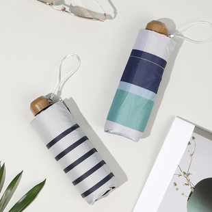 珍妮花防晒防紫外线遮阳伞超轻晴雨伞两用女三折叠便携小巧太阳伞