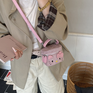 2025新款小盒子包包女蝴蝶结卡通精致小众迷你口红包斜挎单肩手提