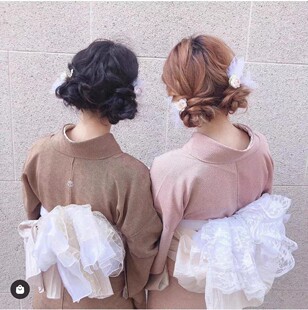 和装 日本和服配件 蕾丝纱巾 和服腰带配饰 小物 和服带扬