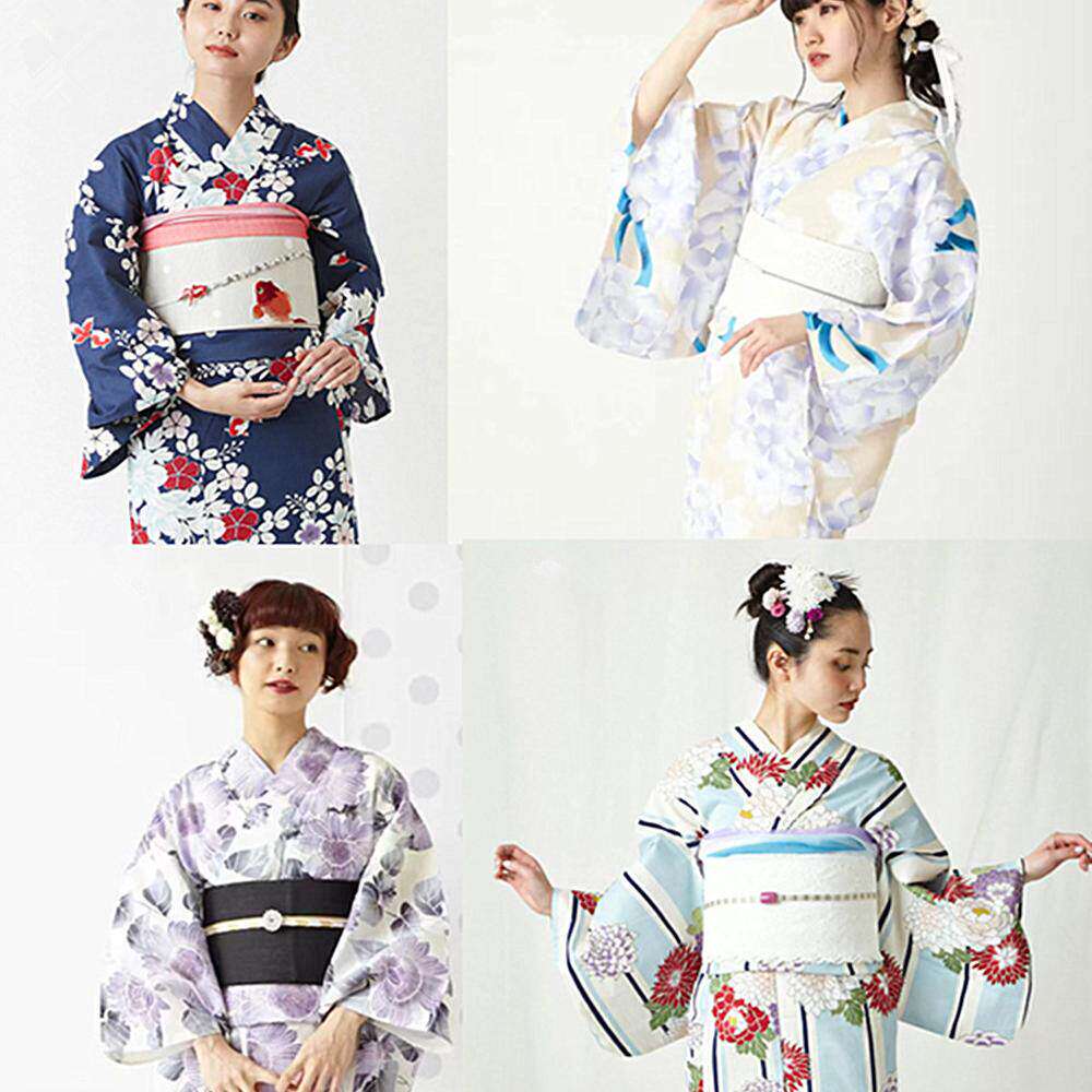 日本和服浴衣女传统正装款式纯棉面料日式拍摄旅游服饰多款式包邮