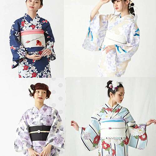 日单纯棉新品特价日本和服浴衣女